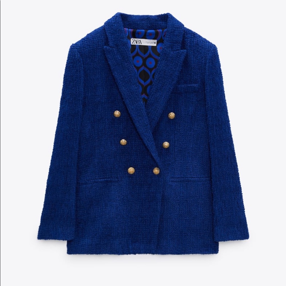 Zara textured tailored blazer NWT